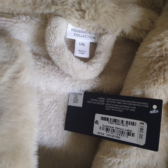 HUDSON PARK COLLECTION Hudson Park Faux Fur Robe - 100% Exclusive Bloomingdales - Picture 6 of 8